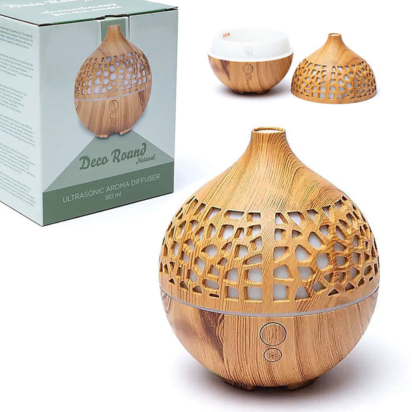 Aroma Diffuser 180 ml Ultraschall – Luftbefeuchter mit 7-Farben-LED, extra leise, für 10–30 m²