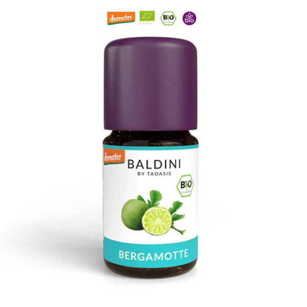 Aromafume Duftlampe OM mit Teelicht + Baldini Bio Ätherische Öle 4er Set (4x5ml)