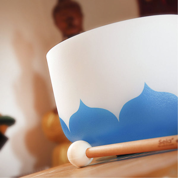 Sela Chakra Klangschale aus Quarzkristall Blau, 432HZ