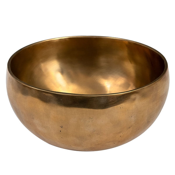 Sela Harmony Klangschale Messing 17 cm handgefertigt Schraegansicht