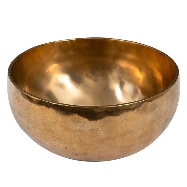 Sela Harmony Klangschale Messing 19 cm handgefertigt Schraegansicht