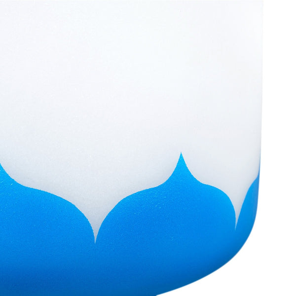 Sela Chakra Klangschale aus Quarzkristall Blau Herzchakra, 432HZ Ton G