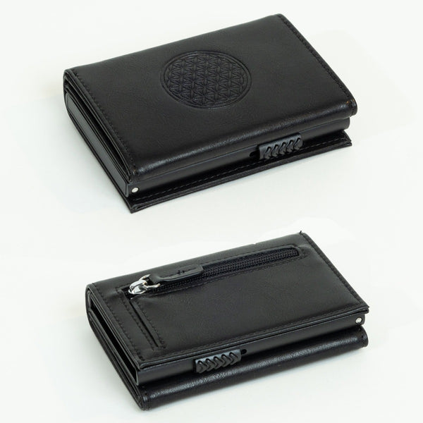 Geldbörse Blume des Lebens vorne und hinten