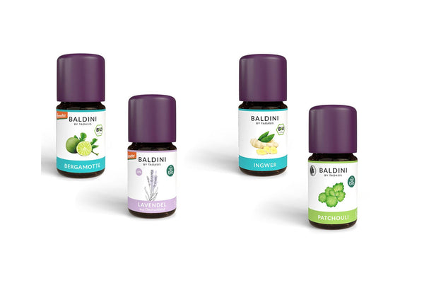 Aromatherapie Set – 4 Elemente Feuer/Erde/Wasser/Luft Baldini Bio by Taoasis®