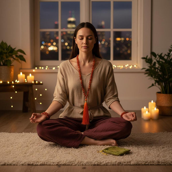 Mala Karneol 108 Perlen – Meditationskette aus Edelstein | Yoga & Achtsamkeit