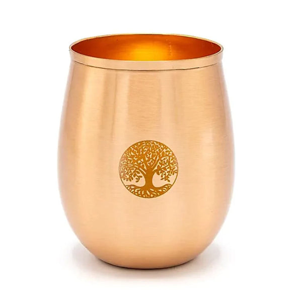 Kupferbecher 350 ml, Lasergravur Baum des Lebens, Yggdrasil Kupferbecher