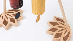 Lotus Klangspielständer aus Buchenholz