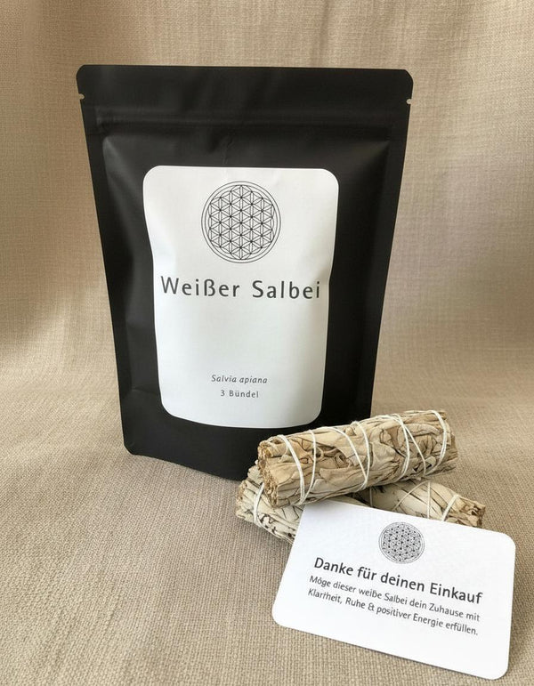 3x Weißer Salbei – Räucherbündel für Reinigung & Rituale - 3 Bündel