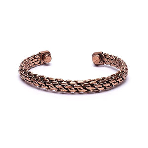 Geflochtenes Kupfer-Armband mit Magneten, nickelfrei