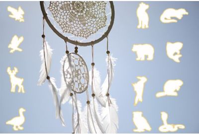 Indigene Tierkreiszeichen mit Traumfänger