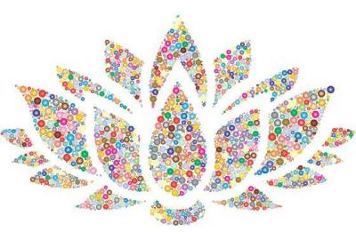 bunte Lotusblume