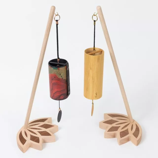 Klangspielständer Lotus mit Koshi und Zaphir Klangspiel im Vergleich