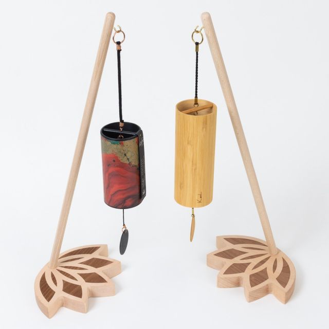 Klangspielständer Lotus mit Koshi und Zaphir Klangspiel im Vergleich