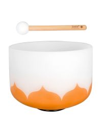 Sela 10" Kristallklangschale Lotus 432 Hz D Orange Sakralchakra